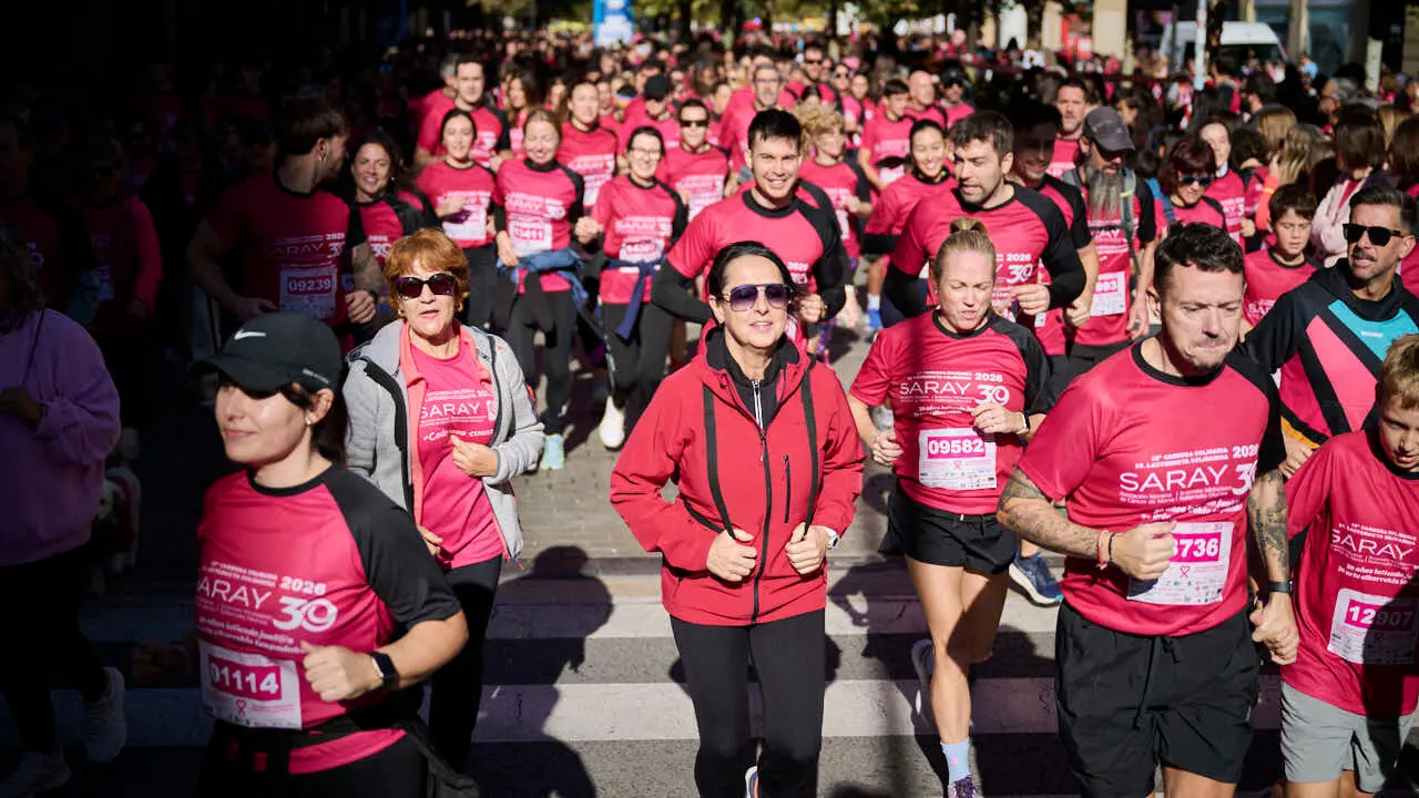 XV Carrera solidaria contra el c&aacute;ncer de mama organizada por Saray. PABLO LASAOSA