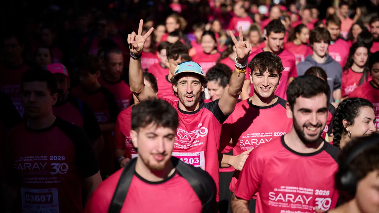 XV Carrera solidaria contra el c&aacute;ncer de mama organizada por Saray. PABLO LASAOSA