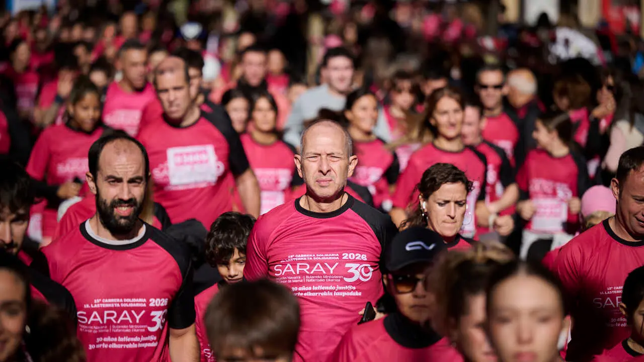 XV Carrera solidaria contra el c&aacute;ncer de mama organizada por Saray. PABLO LASAOSA
