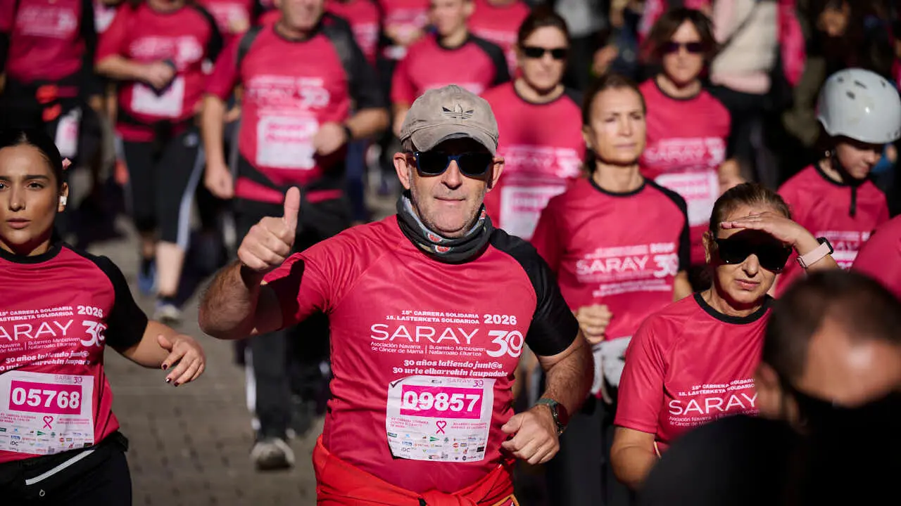 XV Carrera solidaria contra el c&aacute;ncer de mama organizada por Saray. PABLO LASAOSA