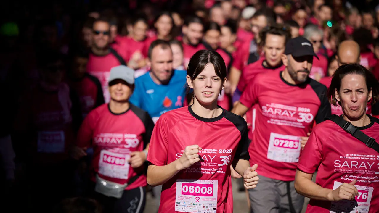XV Carrera solidaria contra el c&aacute;ncer de mama organizada por Saray. PABLO LASAOSA