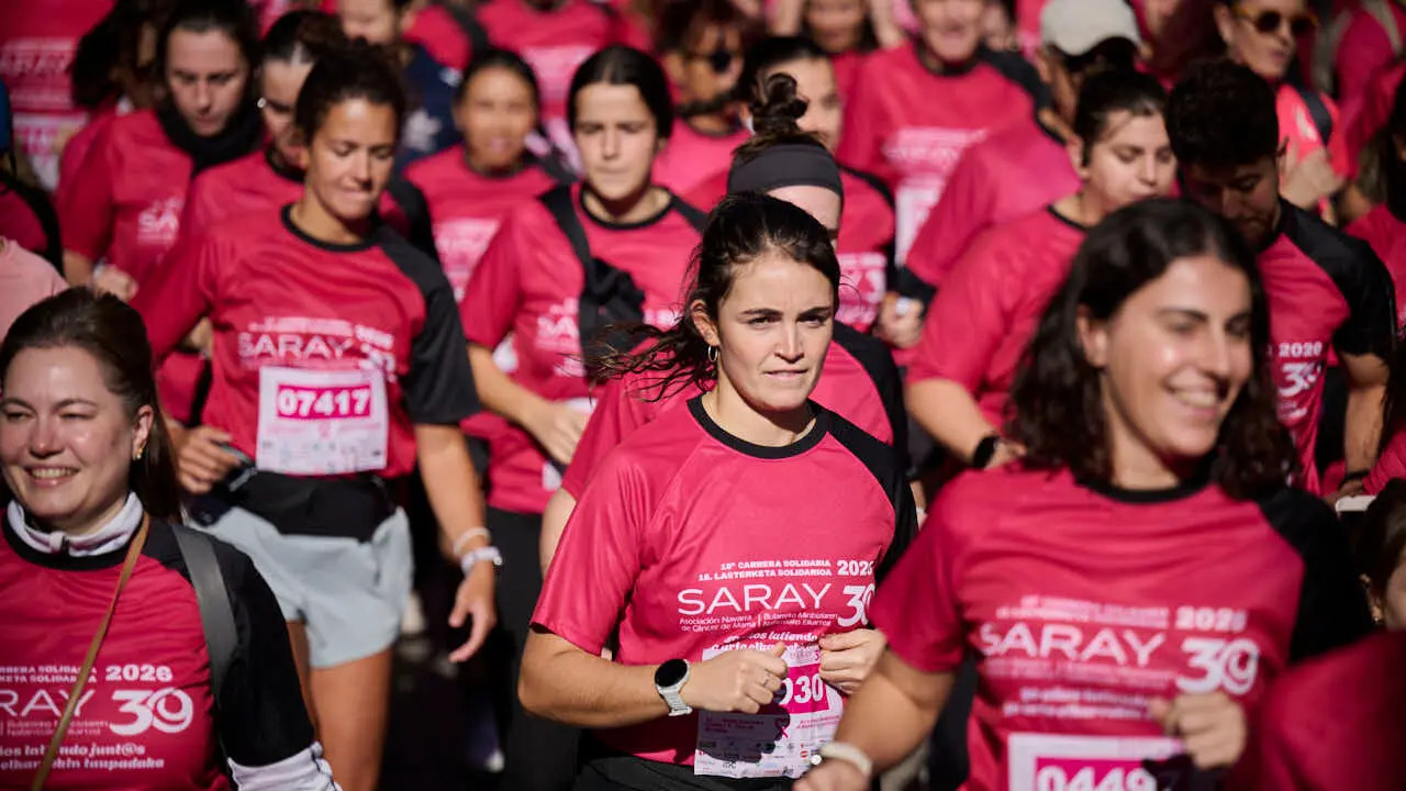 XV Carrera solidaria contra el c&aacute;ncer de mama organizada por Saray. PABLO LASAOSA