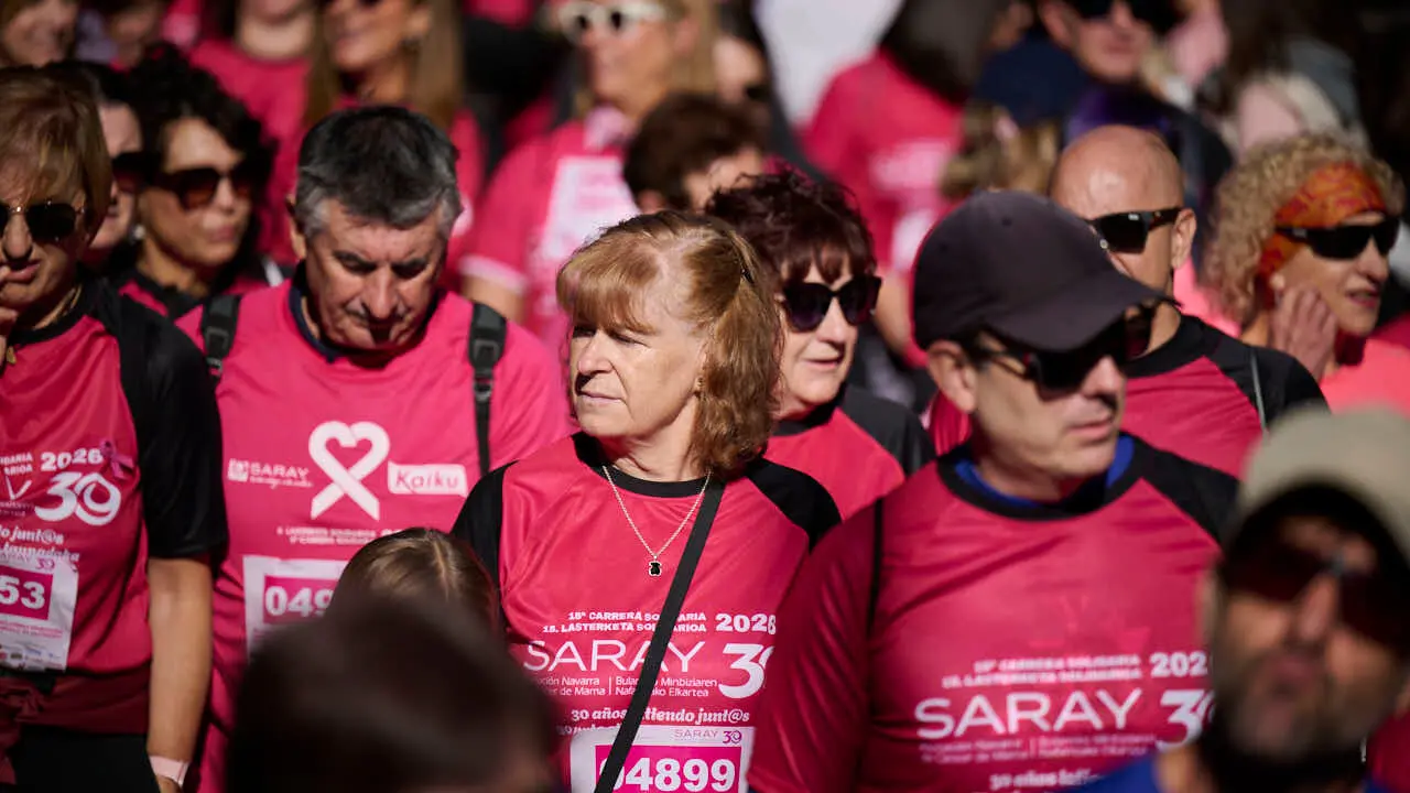 XV Carrera solidaria contra el c&aacute;ncer de mama organizada por Saray. PABLO LASAOSA