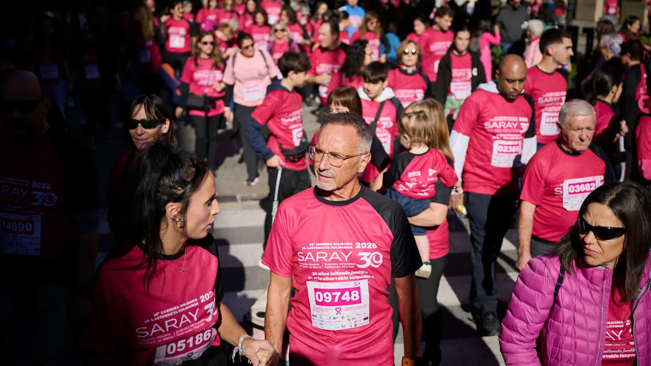 XV Carrera solidaria contra el c&aacute;ncer de mama organizada por Saray. PABLO LASAOSA