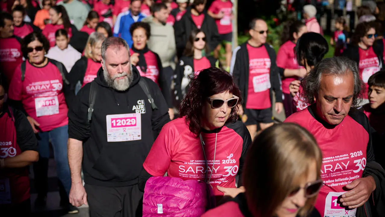 XV Carrera solidaria contra el c&aacute;ncer de mama organizada por Saray. PABLO LASAOSA