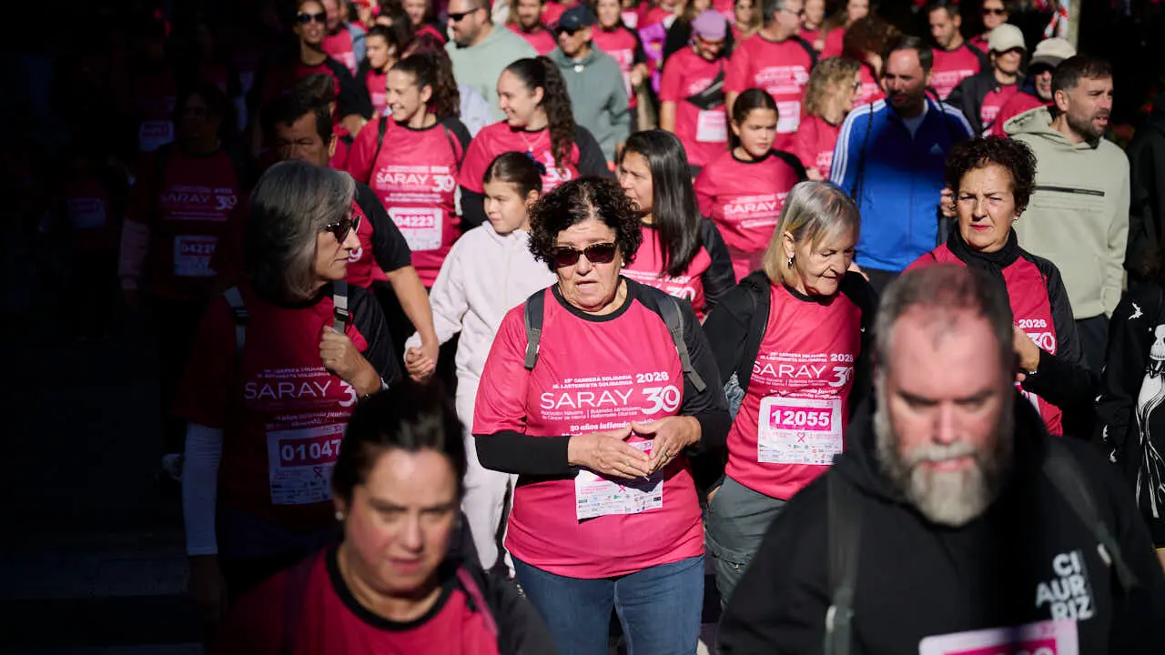 XV Carrera solidaria contra el c&aacute;ncer de mama organizada por Saray. PABLO LASAOSA
