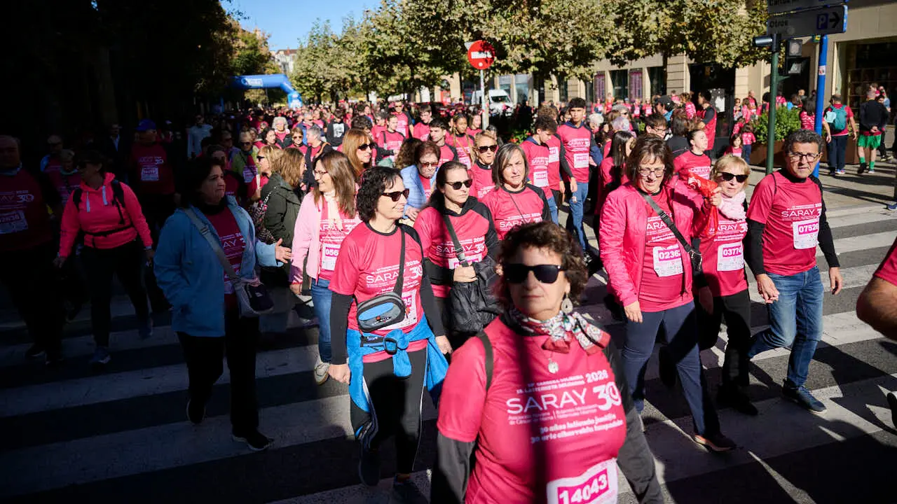 XV Carrera solidaria contra el c&aacute;ncer de mama organizada por Saray. PABLO LASAOSA
