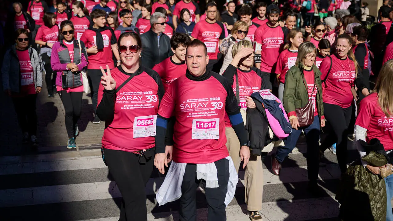 XV Carrera solidaria contra el c&aacute;ncer de mama organizada por Saray. PABLO LASAOSA