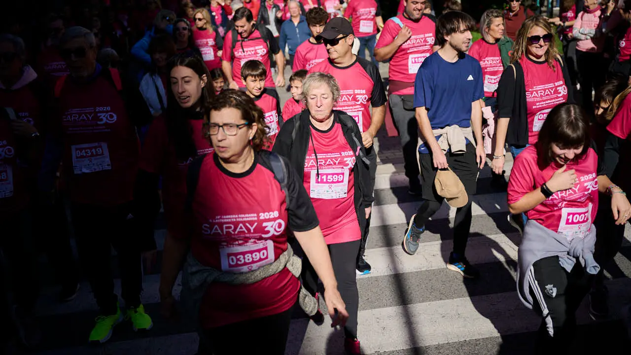 XV Carrera solidaria contra el c&aacute;ncer de mama organizada por Saray. PABLO LASAOSA