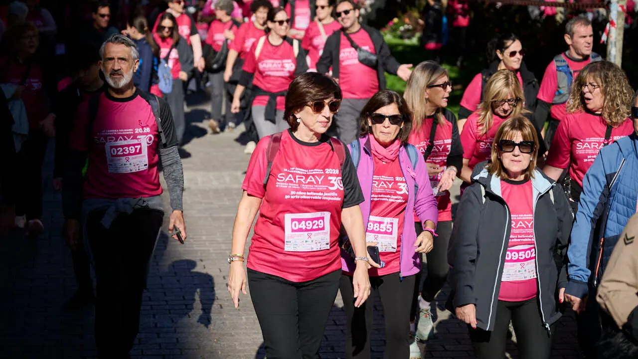 XV Carrera solidaria contra el c&aacute;ncer de mama organizada por Saray. PABLO LASAOSA