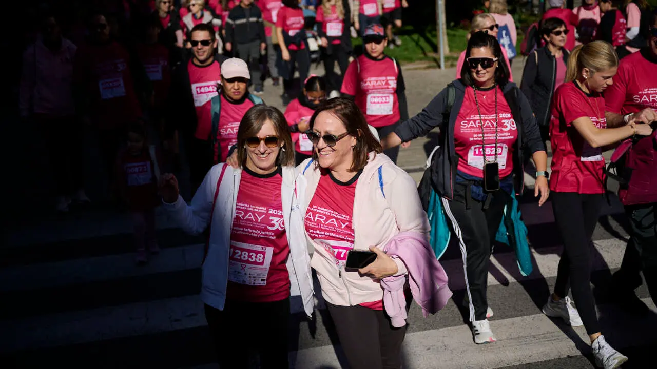 XV Carrera solidaria contra el c&aacute;ncer de mama organizada por Saray. PABLO LASAOSA