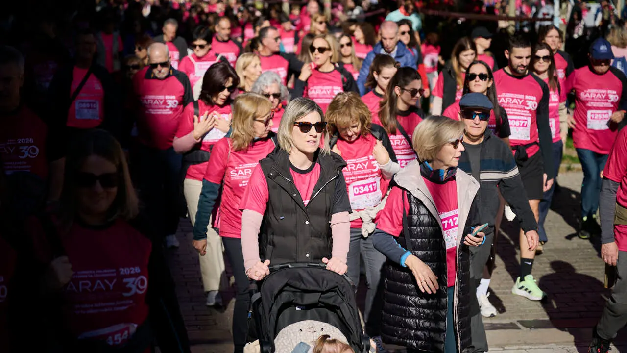 XV Carrera solidaria contra el c&aacute;ncer de mama organizada por Saray. PABLO LASAOSA