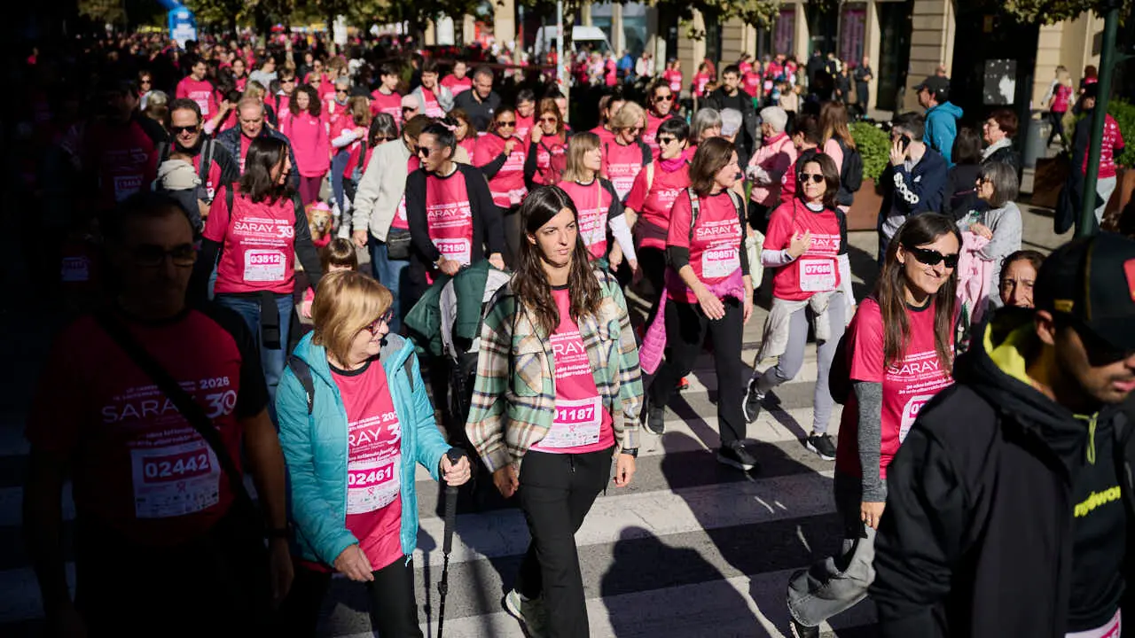 XV Carrera solidaria contra el c&aacute;ncer de mama organizada por Saray. PABLO LASAOSA