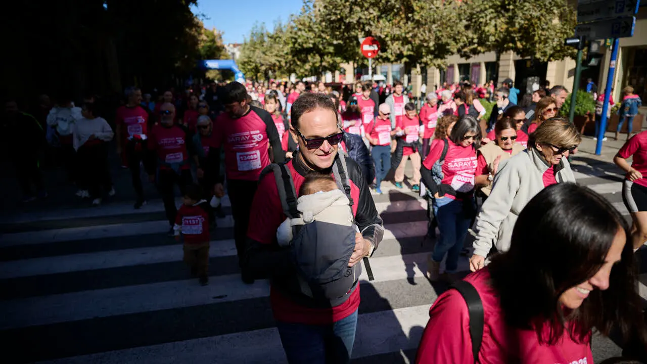 XV Carrera solidaria contra el c&aacute;ncer de mama organizada por Saray. PABLO LASAOSA