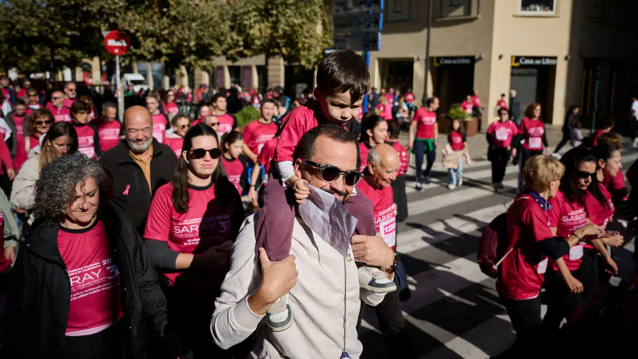 XV Carrera solidaria contra el c&aacute;ncer de mama organizada por Saray. PABLO LASAOSA