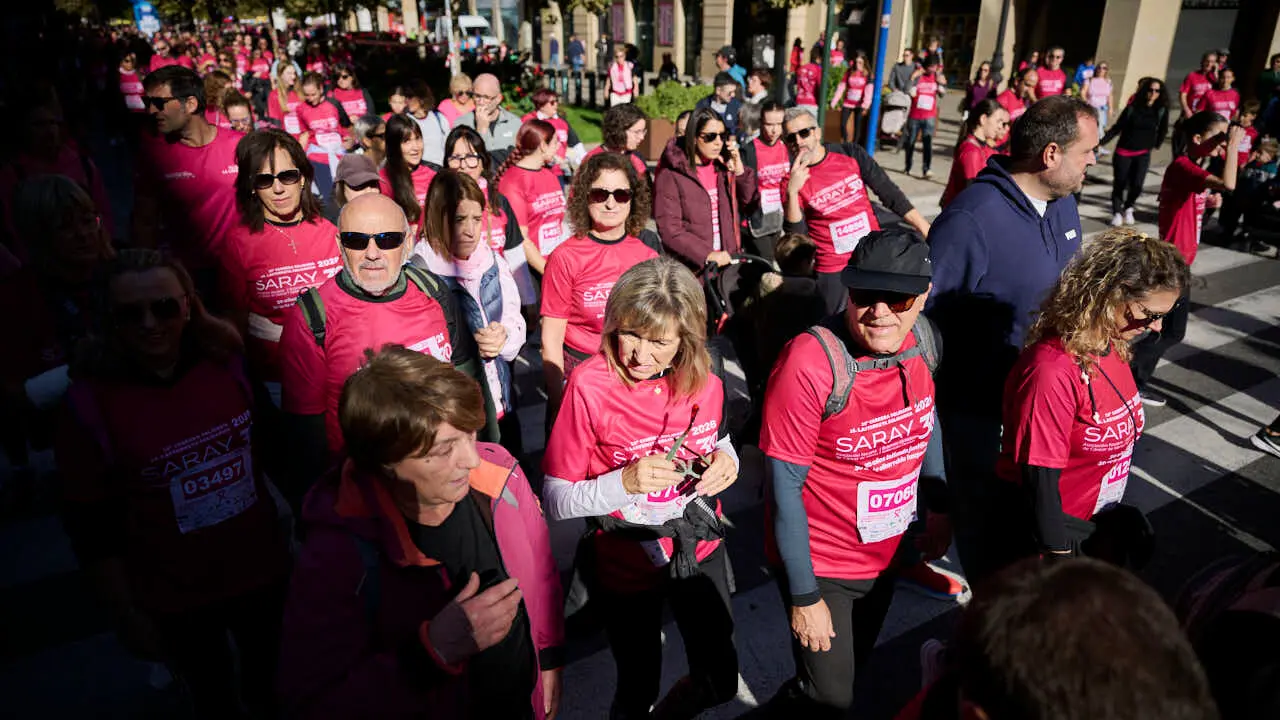 XV Carrera solidaria contra el c&aacute;ncer de mama organizada por Saray. PABLO LASAOSA