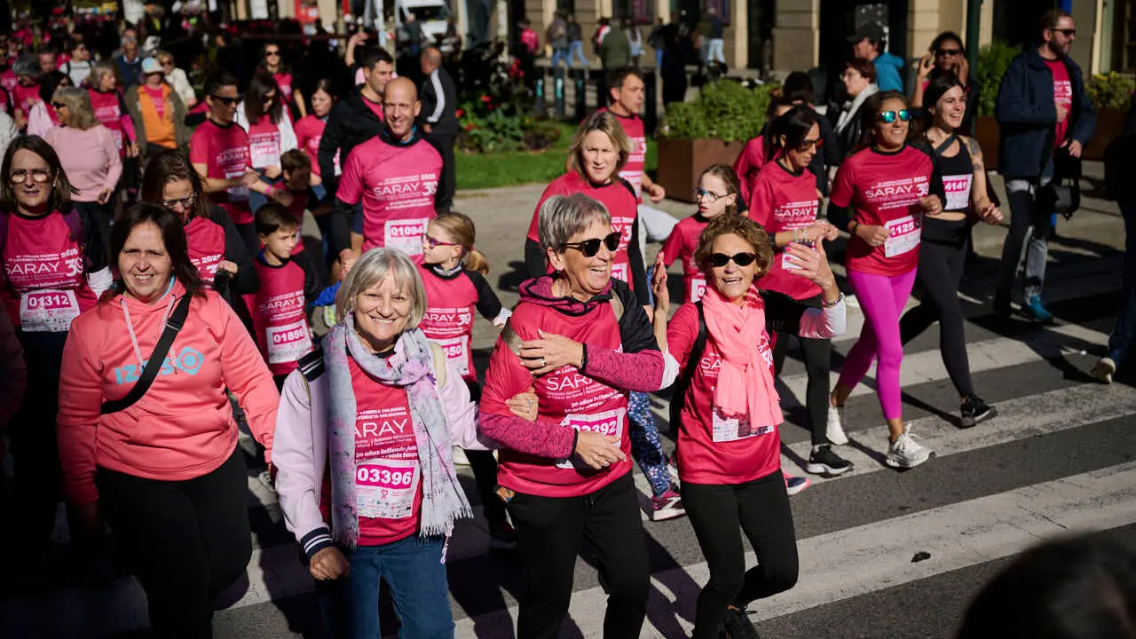 XV Carrera solidaria contra el c&aacute;ncer de mama organizada por Saray. PABLO LASAOSA