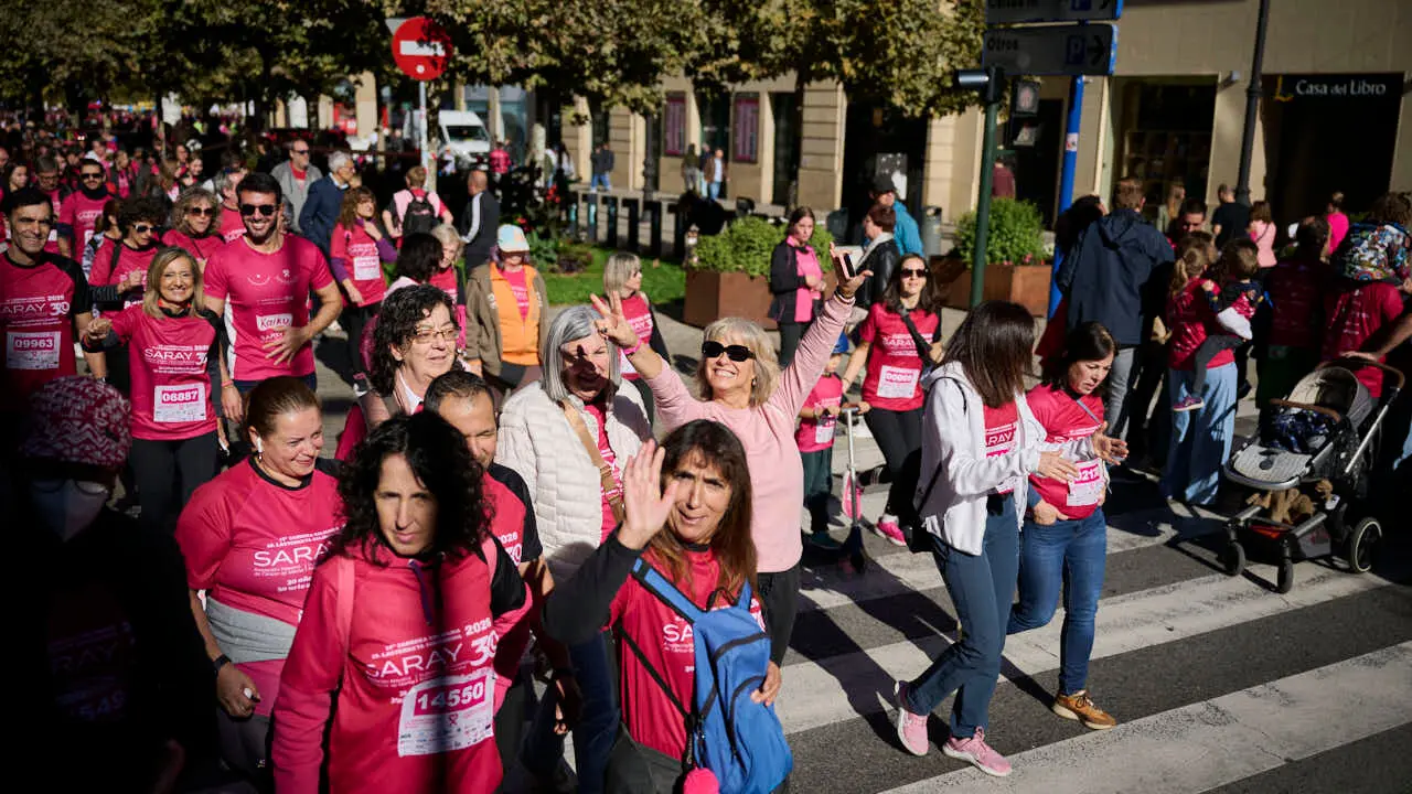 XV Carrera solidaria contra el c&aacute;ncer de mama organizada por Saray. PABLO LASAOSA