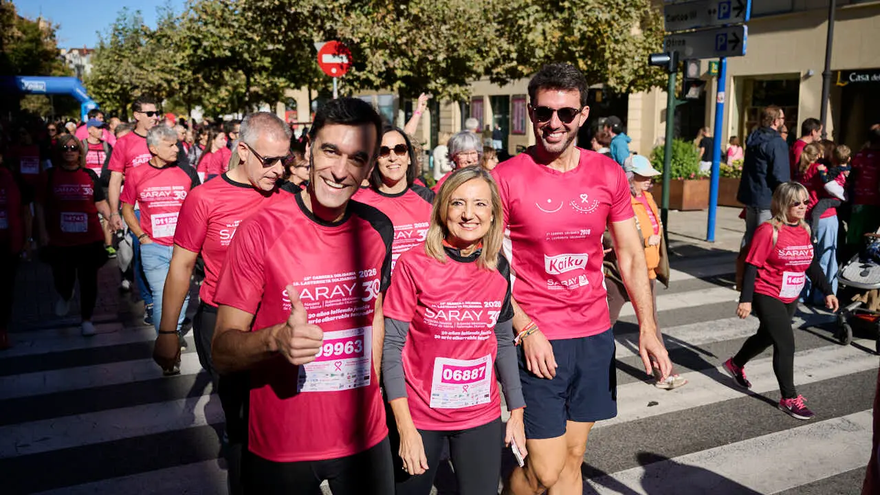 XV Carrera solidaria contra el c&aacute;ncer de mama organizada por Saray. PABLO LASAOSA