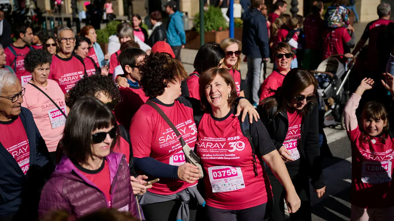 XV Carrera solidaria contra el c&aacute;ncer de mama organizada por Saray. PABLO LASAOSA