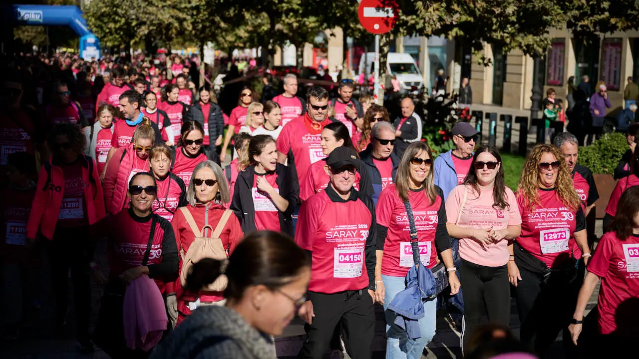 XV Carrera solidaria contra el c&aacute;ncer de mama organizada por Saray. PABLO LASAOSA