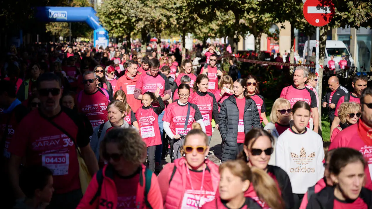 XV Carrera solidaria contra el c&aacute;ncer de mama organizada por Saray. PABLO LASAOSA