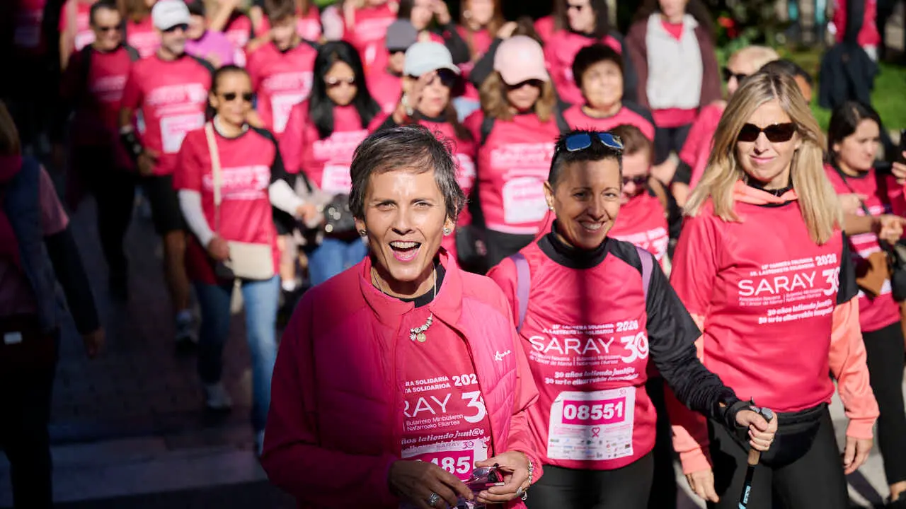 XV Carrera solidaria contra el c&aacute;ncer de mama organizada por Saray. PABLO LASAOSA