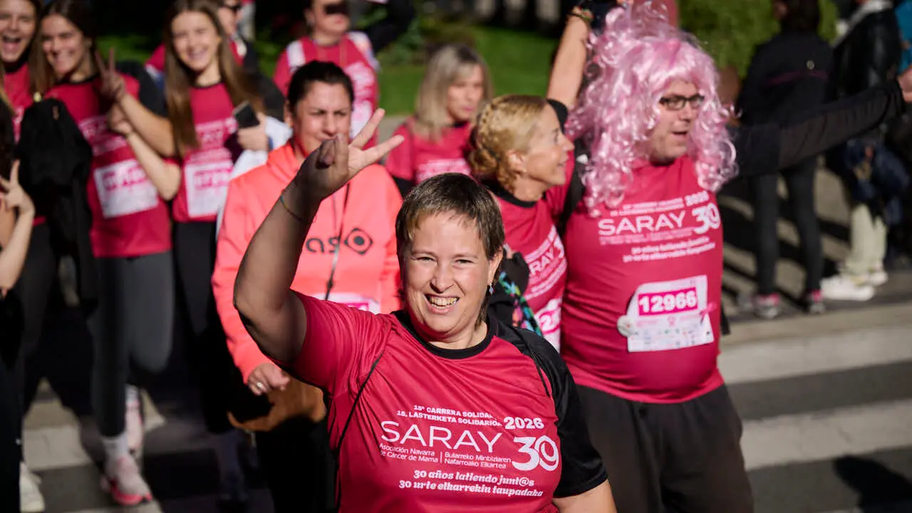 XV Carrera solidaria contra el c&aacute;ncer de mama organizada por Saray. PABLO LASAOSA