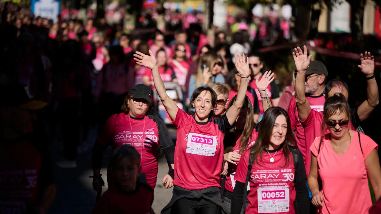 XV Carrera solidaria contra el c&aacute;ncer de mama organizada por Saray. PABLO LASAOSA