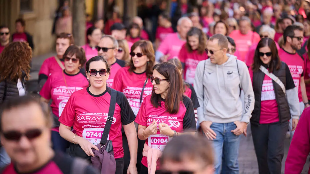 XV Carrera solidaria contra el c&aacute;ncer de mama organizada por Saray. PABLO LASAOSA