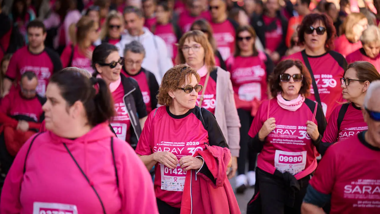 XV Carrera solidaria contra el c&aacute;ncer de mama organizada por Saray. PABLO LASAOSA