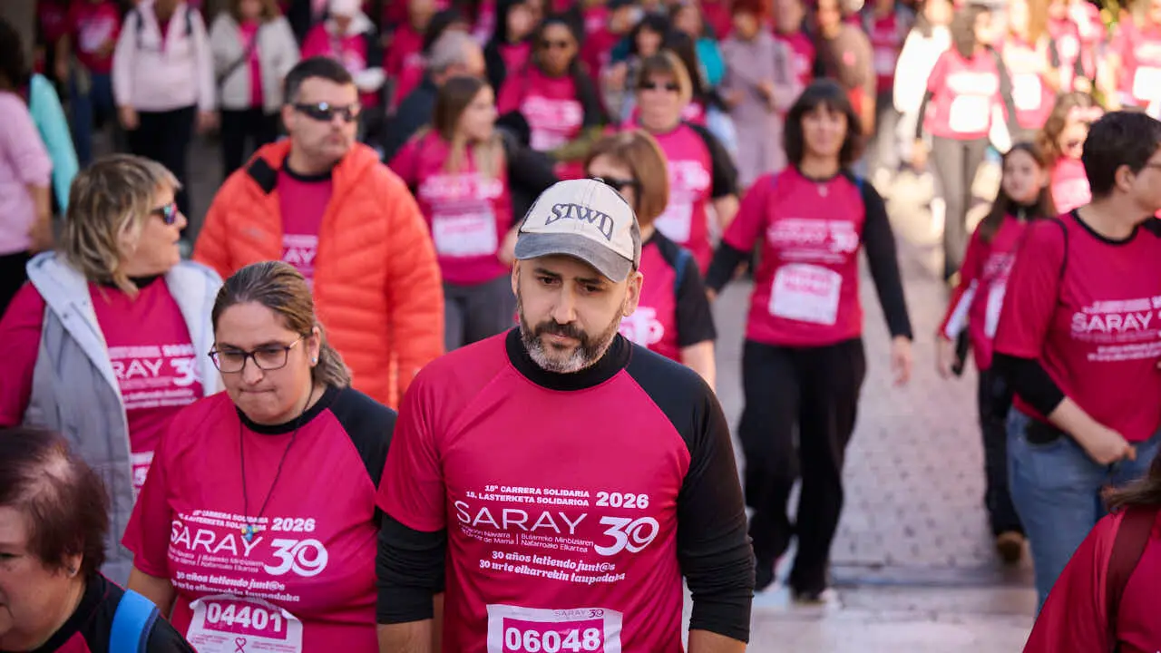 XV Carrera solidaria contra el c&aacute;ncer de mama organizada por Saray. PABLO LASAOSA