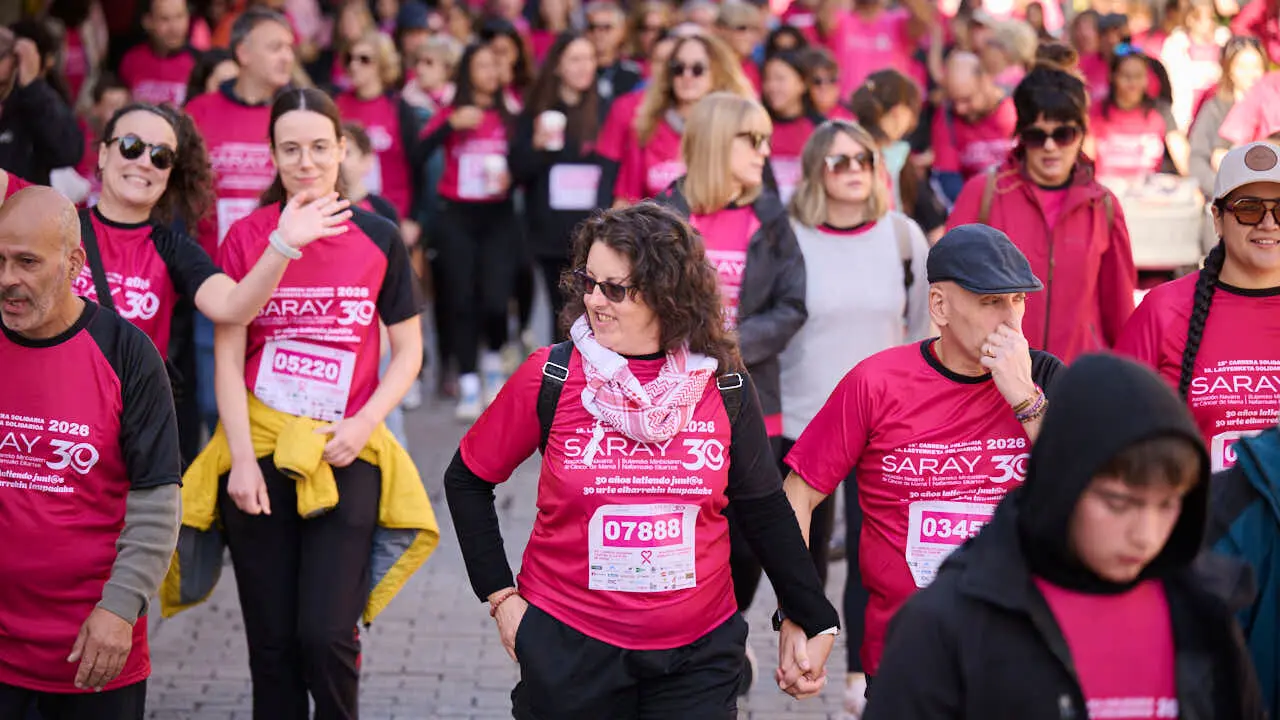 XV Carrera solidaria contra el c&aacute;ncer de mama organizada por Saray. PABLO LASAOSA