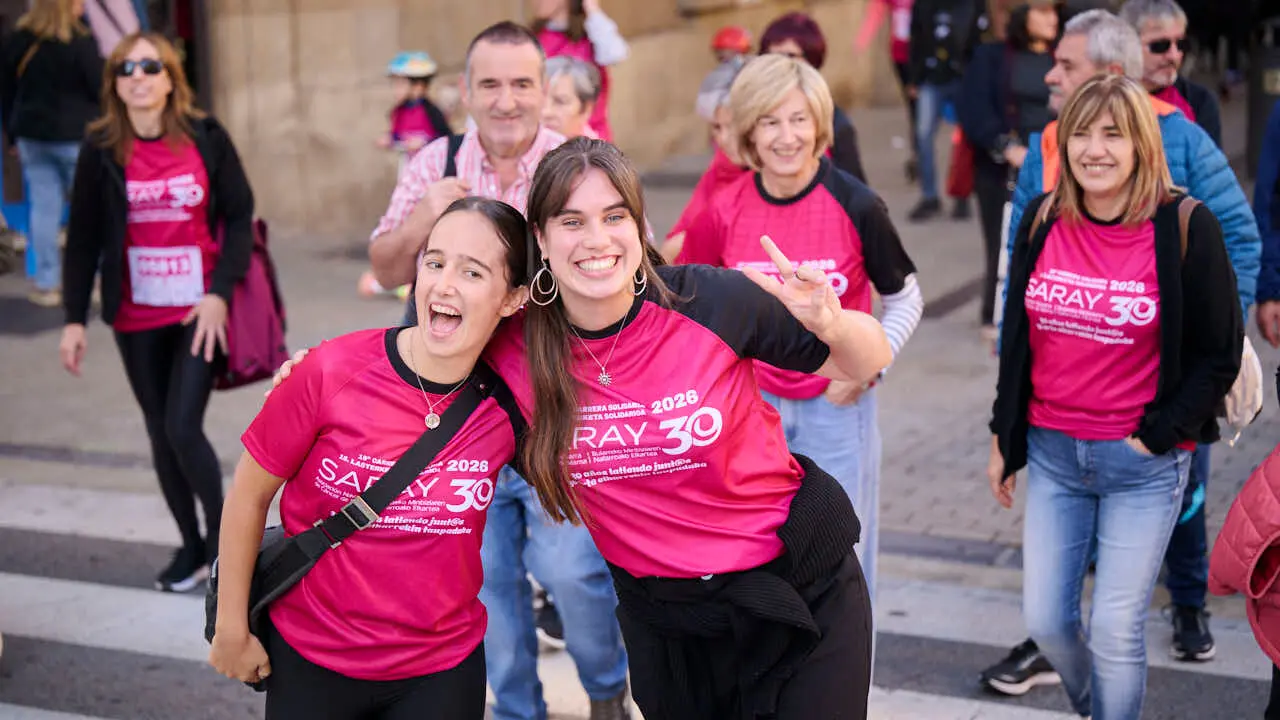 XV Carrera solidaria contra el c&aacute;ncer de mama organizada por Saray. PABLO LASAOSA