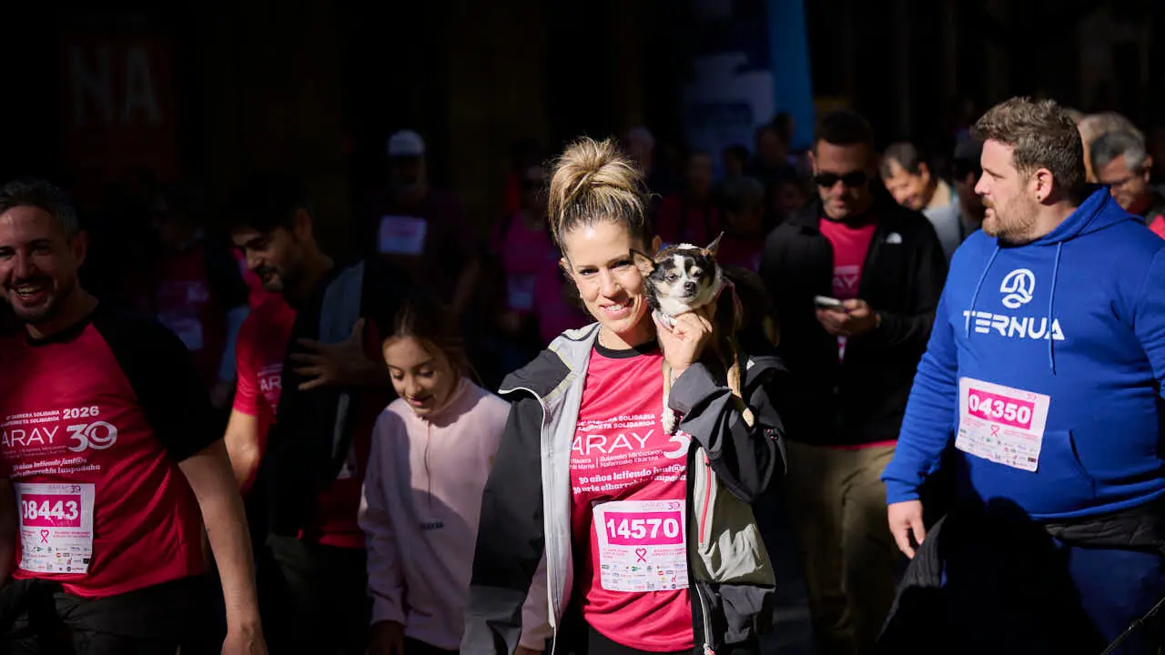 XV Carrera solidaria contra el c&aacute;ncer de mama organizada por Saray. PABLO LASAOSA