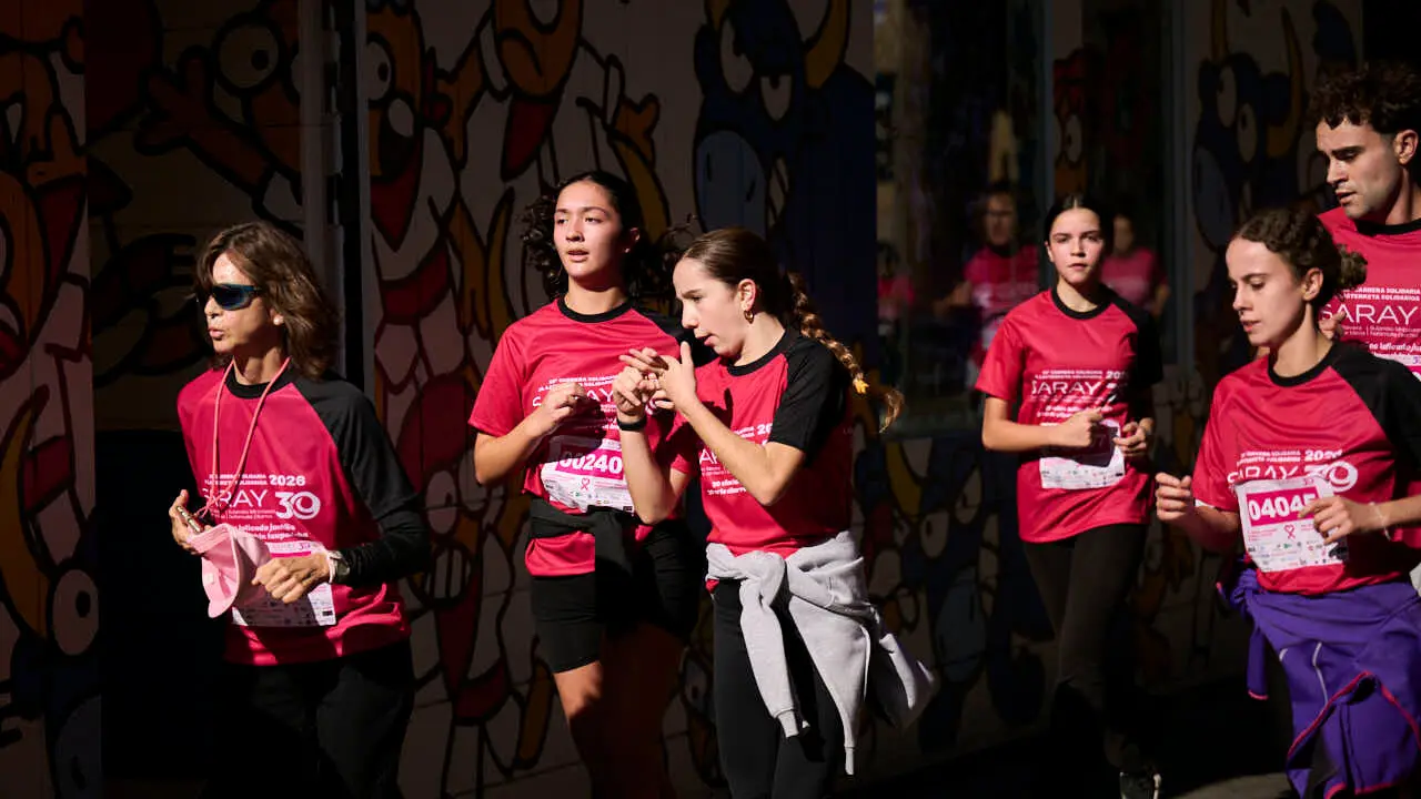 XV Carrera solidaria contra el c&aacute;ncer de mama organizada por Saray. PABLO LASAOSA