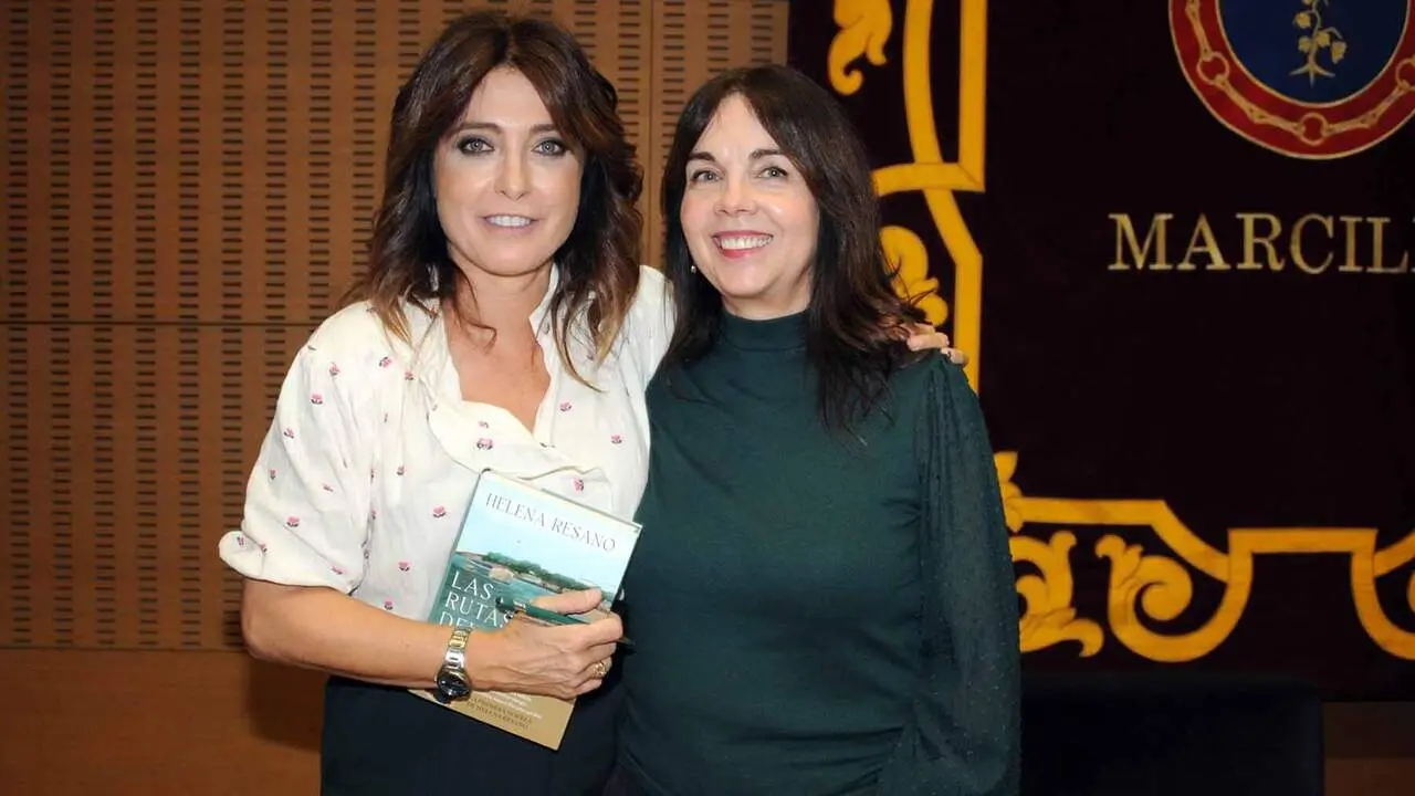 La conocida periodista navarra Helena Resano en la sexta edici&oacute;n del Festival Literario Mi Pueblo Lee, celebrado en Marcilla. AMAYA LUQUI (28)