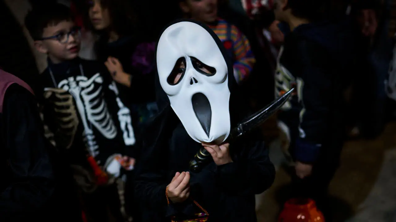 Celebraci&oacute;n de Halloween en Sarriguren. PABLO LASAOSA