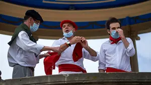 La Pamplona más desierta: así ha vivido la calle Estafeta el momento del no Chupinazo 