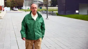 Llegada de Ángel Vizcay a la Audiencia de Pamplona.