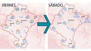 Un frente polar desplomará las temperaturas y dejará nieve en Navarra 