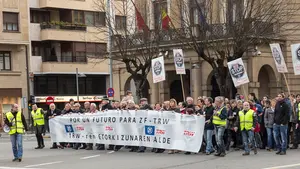 Imágenes de la manifestación de TRW en Pamplona