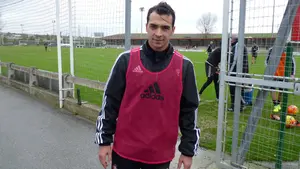 Primer entrenamiento de Miguel de las Cuevas en Tajonar