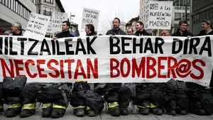 Imágenes de la manifestación de los bomberos