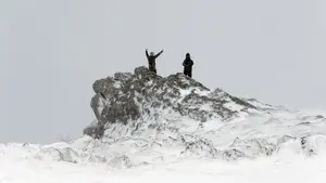 El temporal de nieve en el paisaje de Navarra