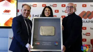 LaLiga y Mediapro reciben el 'Botón de Oro' de Youtube