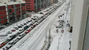 Las imágenes de la Policía Foral durante la nevada en Navarra