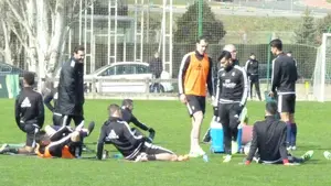 Entrenamiento de Osasuna en Tajonar, antes de recibir al Alavés