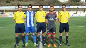 Partido de Segunda B entre el Izarra y el Celta B (0-1) en Estella.