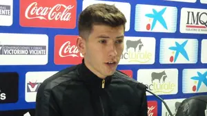 Rueda de prensa de David García en Tajonar, antes de jugar en Girona